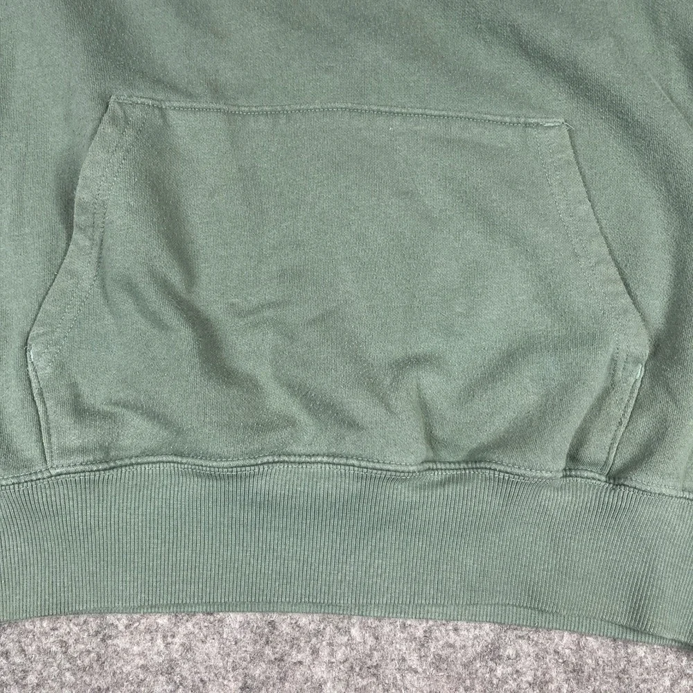 The North Face Graphic Pullover Hoodie Mens Lg Green Terry Grizzly Bear Mountain